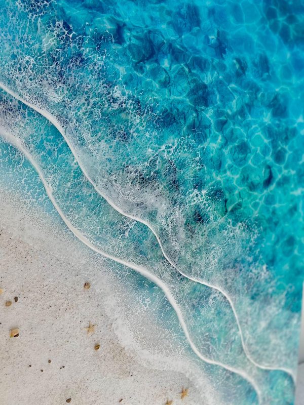 Ocean 3d Art Table Decor | Epoxy resin Art | 3D beach art | Handmade Ocean Wall Art