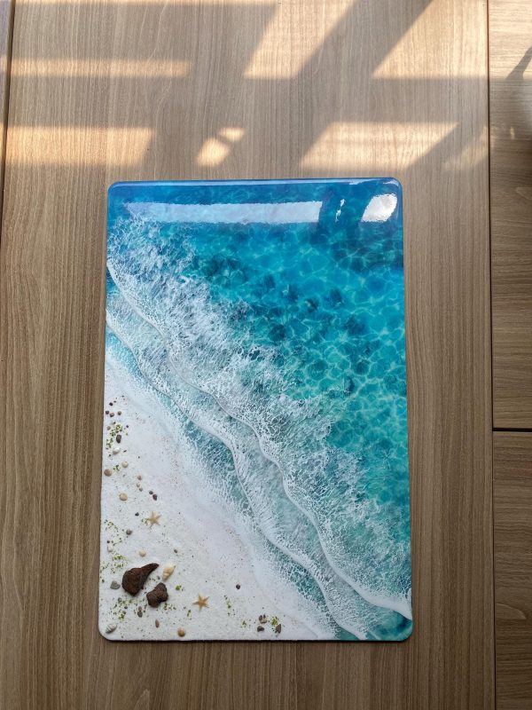 Ocean 3d Art Table Decor | Epoxy resin Art | 3D beach art | Handmade Ocean Wall Art