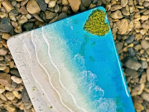 Ocean 3d Art Table Decor | Epoxy resin Art | 3D beach art | Handmade Ocean Wall Art