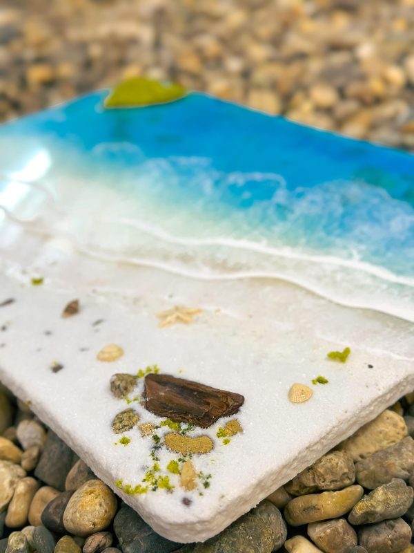 Ocean 3d Art Table Decor | Epoxy resin Art | 3D beach art | Handmade Ocean Wall Art