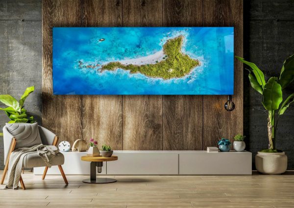 Ocean 3d Art Table Decor | Epoxy resin Art | 3D Island Art | Handmade Ocean Landscape Wall Art