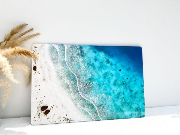 Ocean 3d Art Table Decor | Epoxy resin Art | 3D Island Art | Handmade Ocean Beach Wall Art