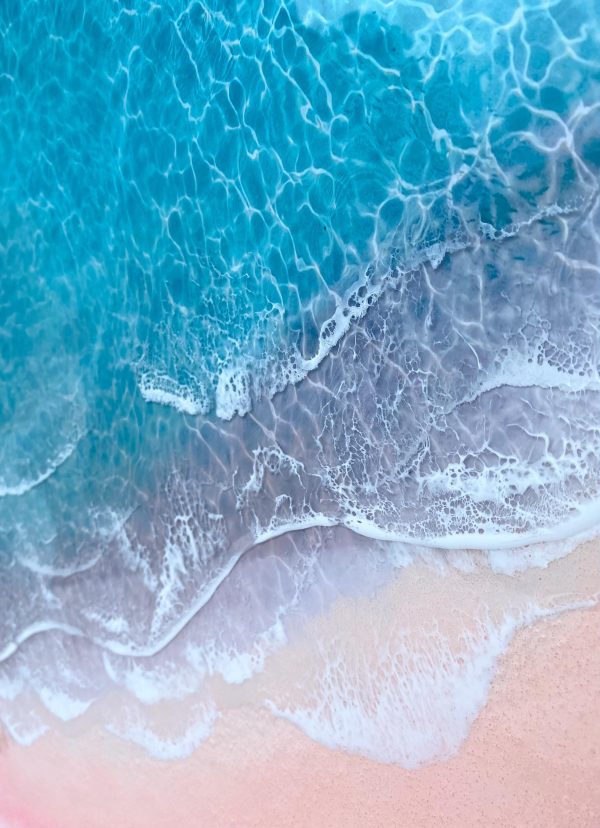 Pink Sand Beach Resin Art, 3D Ocean Epoxy Painting, Coastal Wall Art, Handmade Table decor, Beach House Decor, Ocean Wave Art, Sea Gift