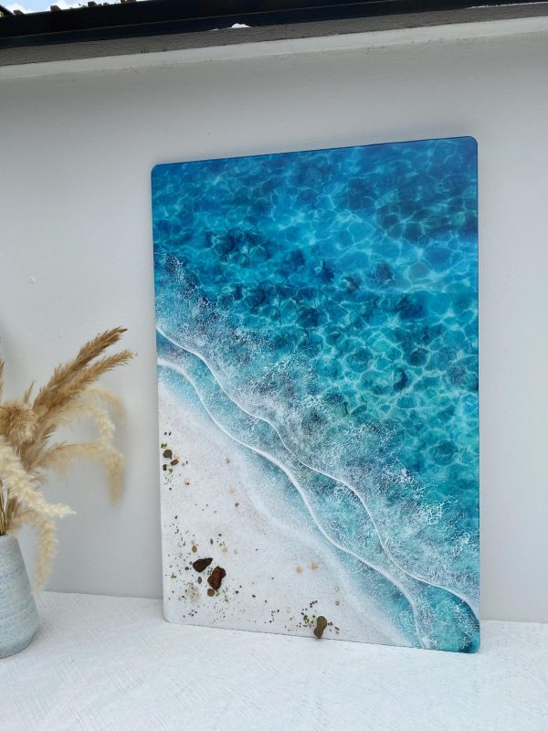 Ocean 3d Art Table Decor | Epoxy resin Art | 3D beach art | Handmade Ocean Wall Art