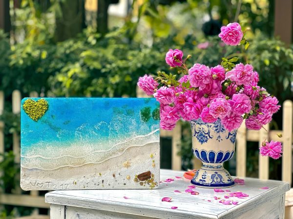 Ocean 3d Art Table Decor | Epoxy resin Art | 3D beach art | Handmade Ocean Wall Art