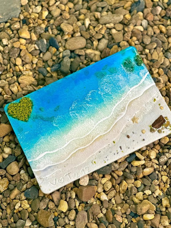 Ocean 3d Art Table Decor | Epoxy resin Art | 3D beach art | Handmade Ocean Wall Art