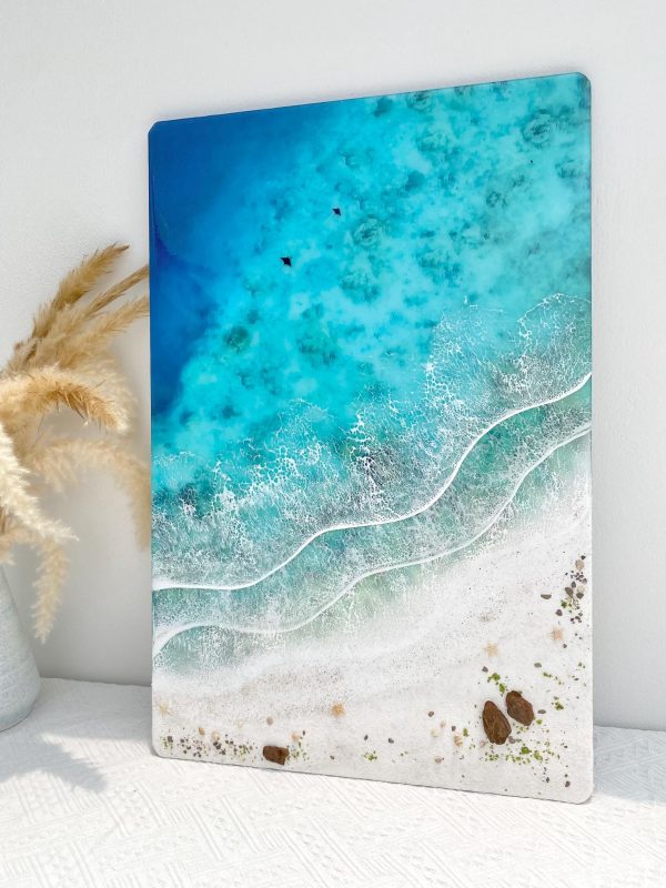 Ocean 3d Art Table Decor | Epoxy resin Art | 3D Island Art | Handmade Ocean Beach Wall Art