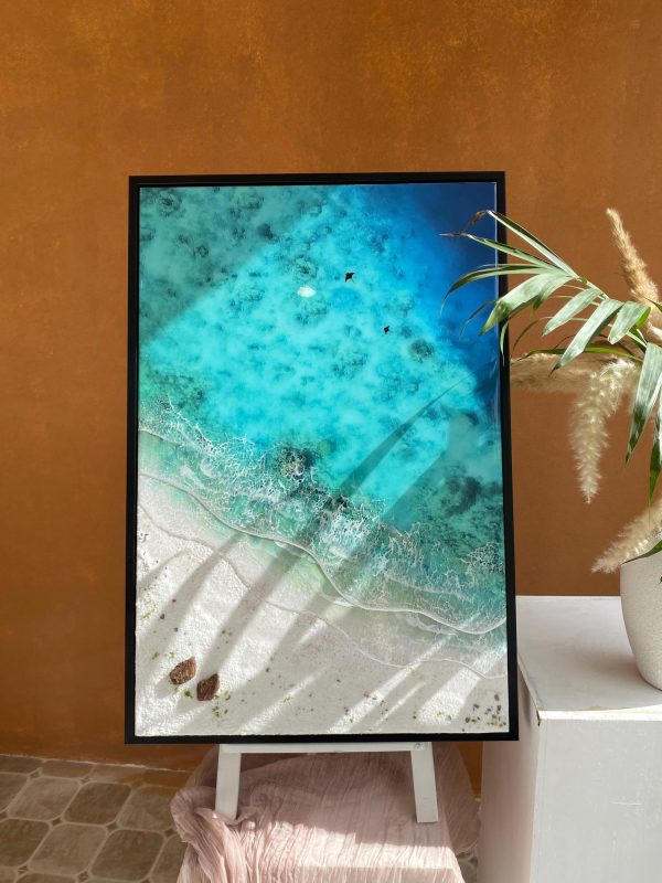 Custom Ocean 3d Art Table Decor | Epoxy resin Art | 3D Island Art | Handmade Ocean Landscape Wall Art